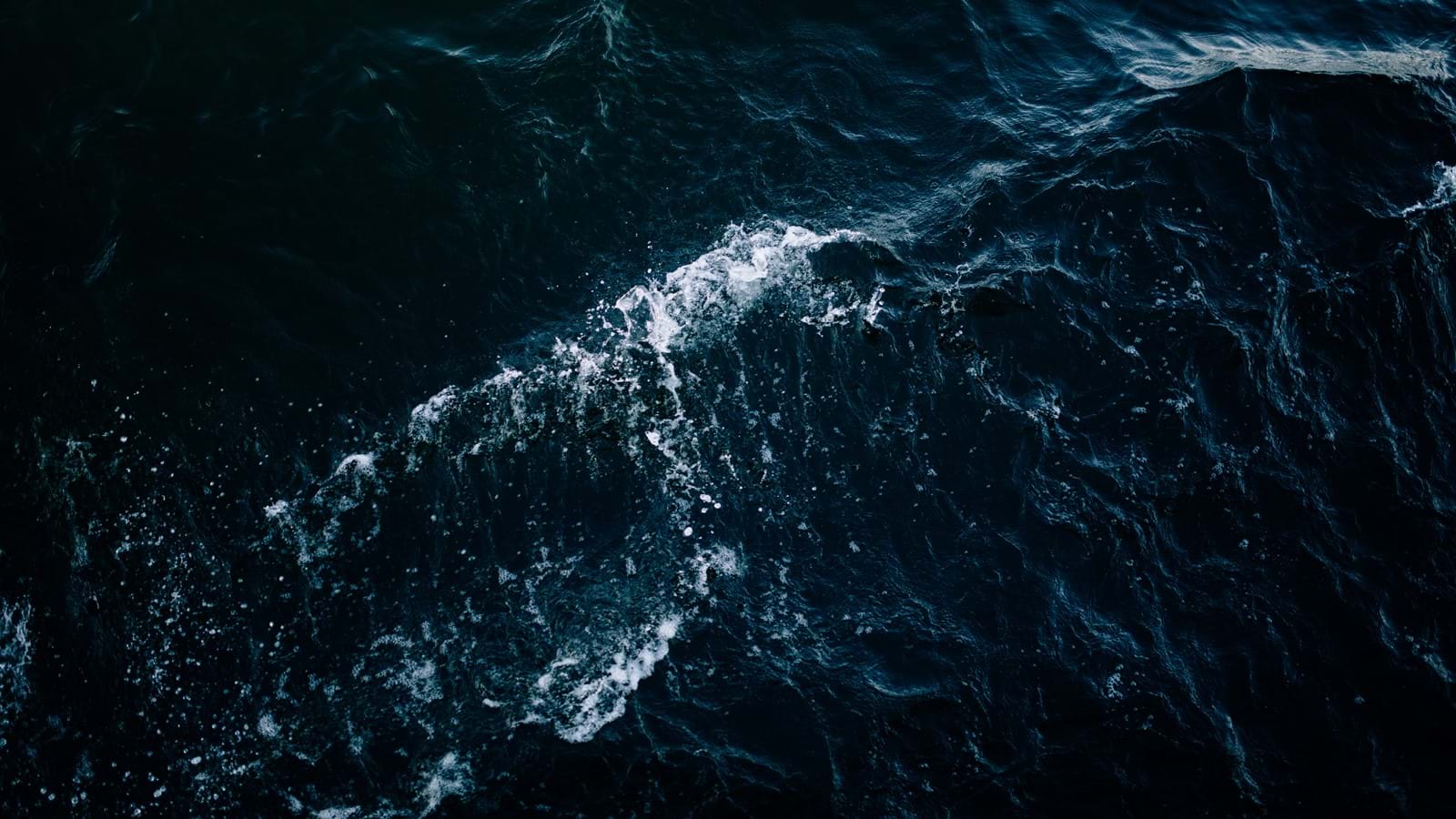 Choppy sea water
