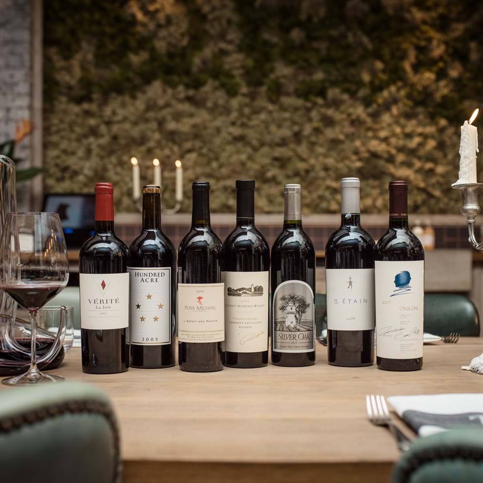 selection of wine