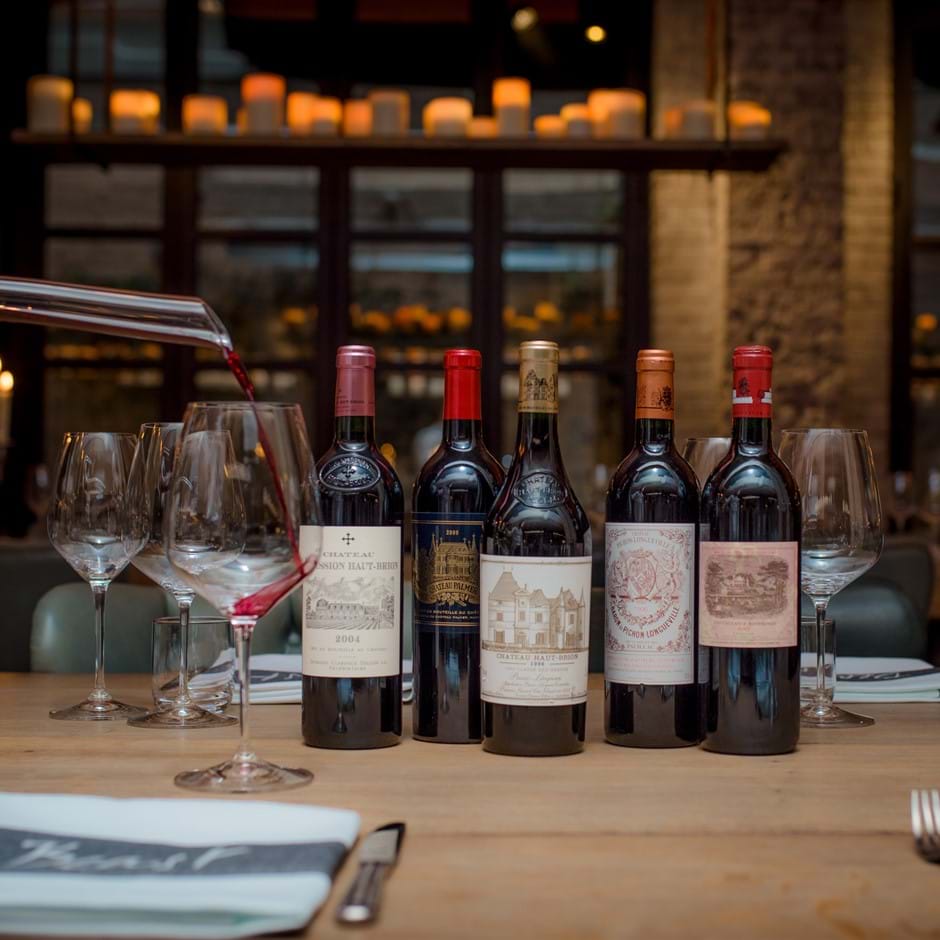 selection of red wine