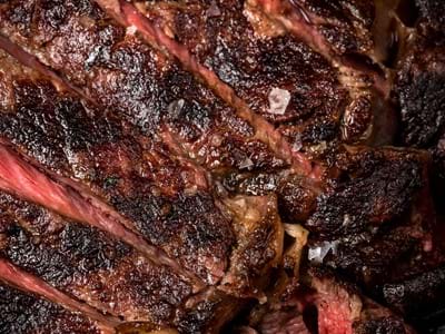 close up of cooked meat