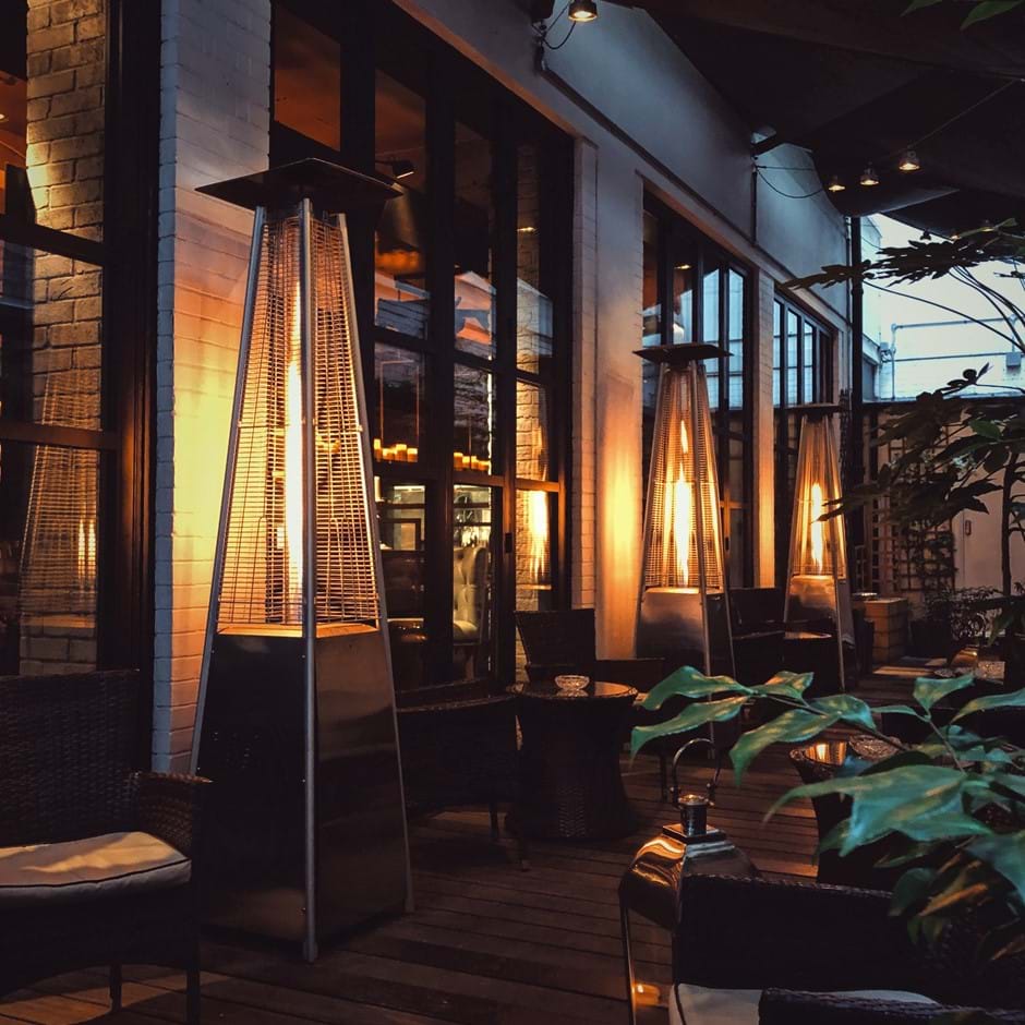 The beast restaurant decking at night